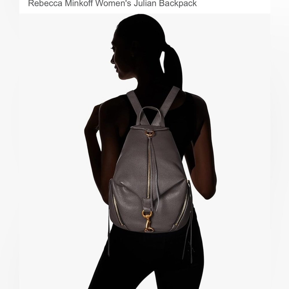 Rebecca Minkoff graphite/Charcoal Leather Backpack/purse